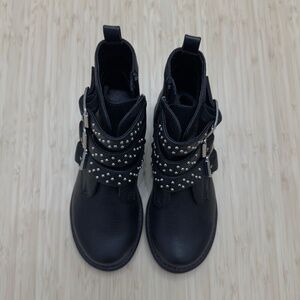 Treasure & Bond Triple Studded Strap Moto Boot - kids Size 11